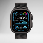 Milanese Loop Chain for iWatch 10 Series (44/45/46/49 MM) (BLACK) Mobile Case by CoverMeUp - Style 3