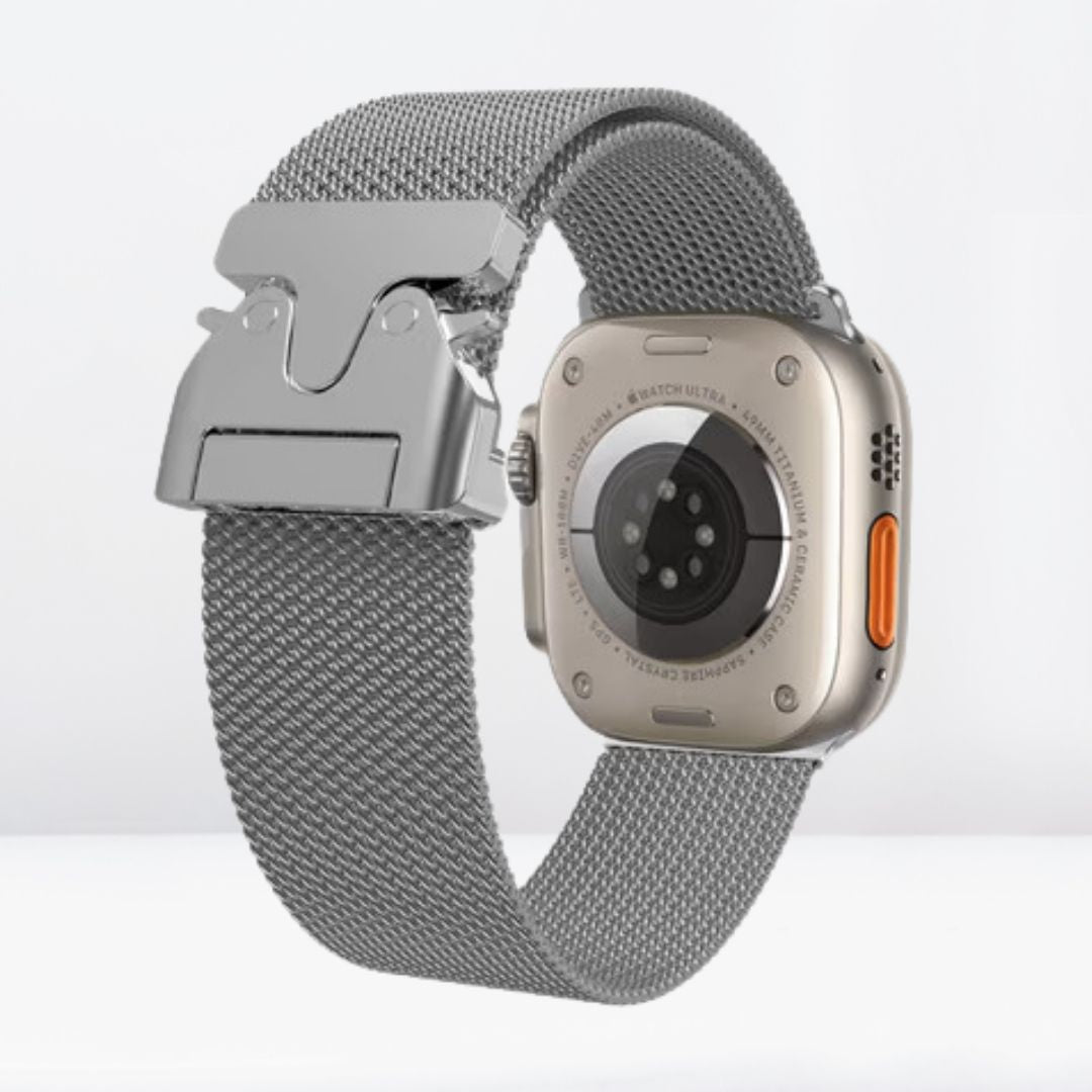 Milanese Loop Chain for iWatch 10 Series (44/45/46/49 MM) (SILVER) Mobile Case by CoverMeUp - Style 2