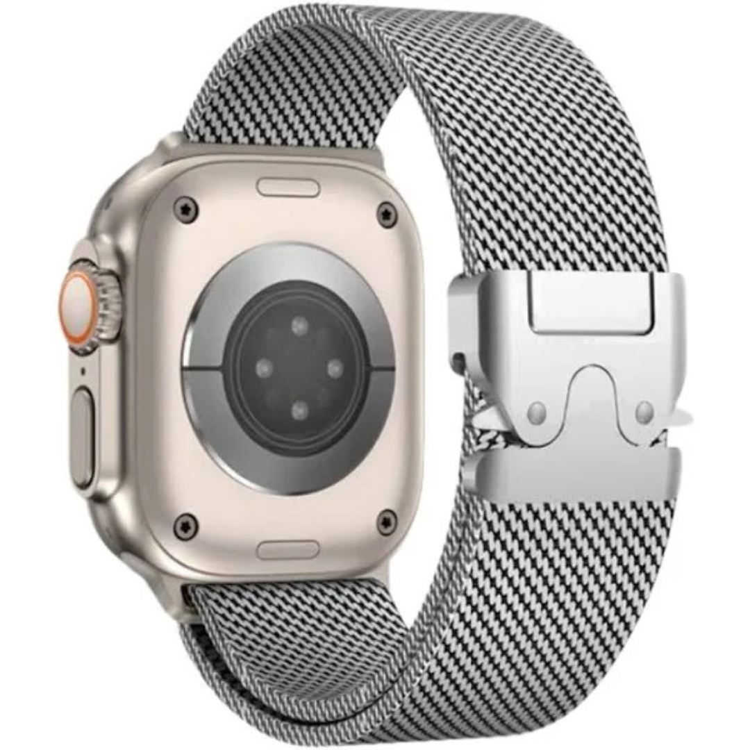 Milanese Loop Chain for iWatch 10 Series (44/45/46/49 MM) (BLACK) Mobile Case by CoverMeUp - Style 4