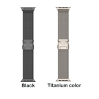 Milanese Loop Chain for iWatch 10 Series (44/45/46/49 MM) (BLACK) Mobile Case by CoverMeUp - Style 6