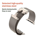 Milanese Loop Chain for iWatch 10 Series (44/45/46/49 MM) (NATURAL TITANIUM) Mobile Case by CoverMeUp - Style 5