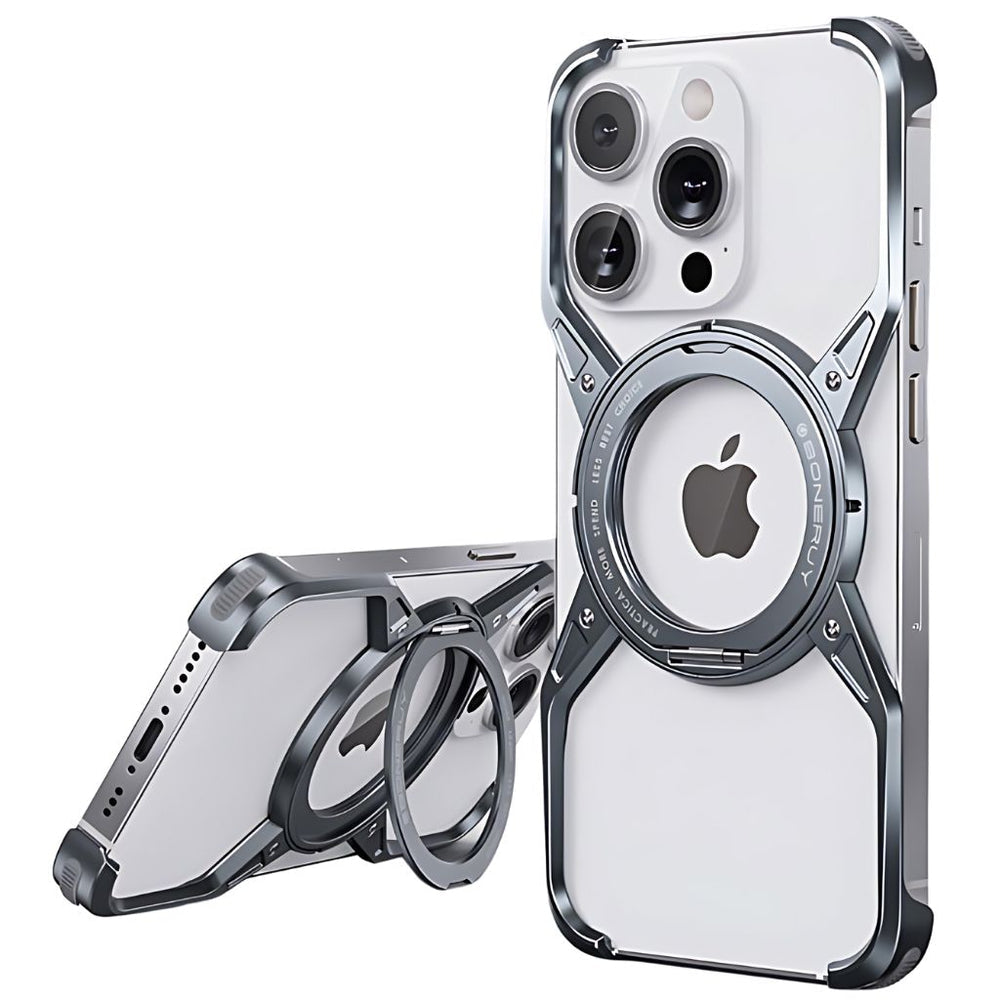 Minimalist Magnetic Metal Case for iPhone