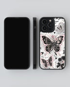Girls Aesthetic Mobile Cover (Black Pink Butterfly) Mobile Case by CoverMeUp - Style 4