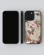 Girls Aesthetic Mobile Cover (Flowers and Pages) Mobile Case by CoverMeUp - Style 4