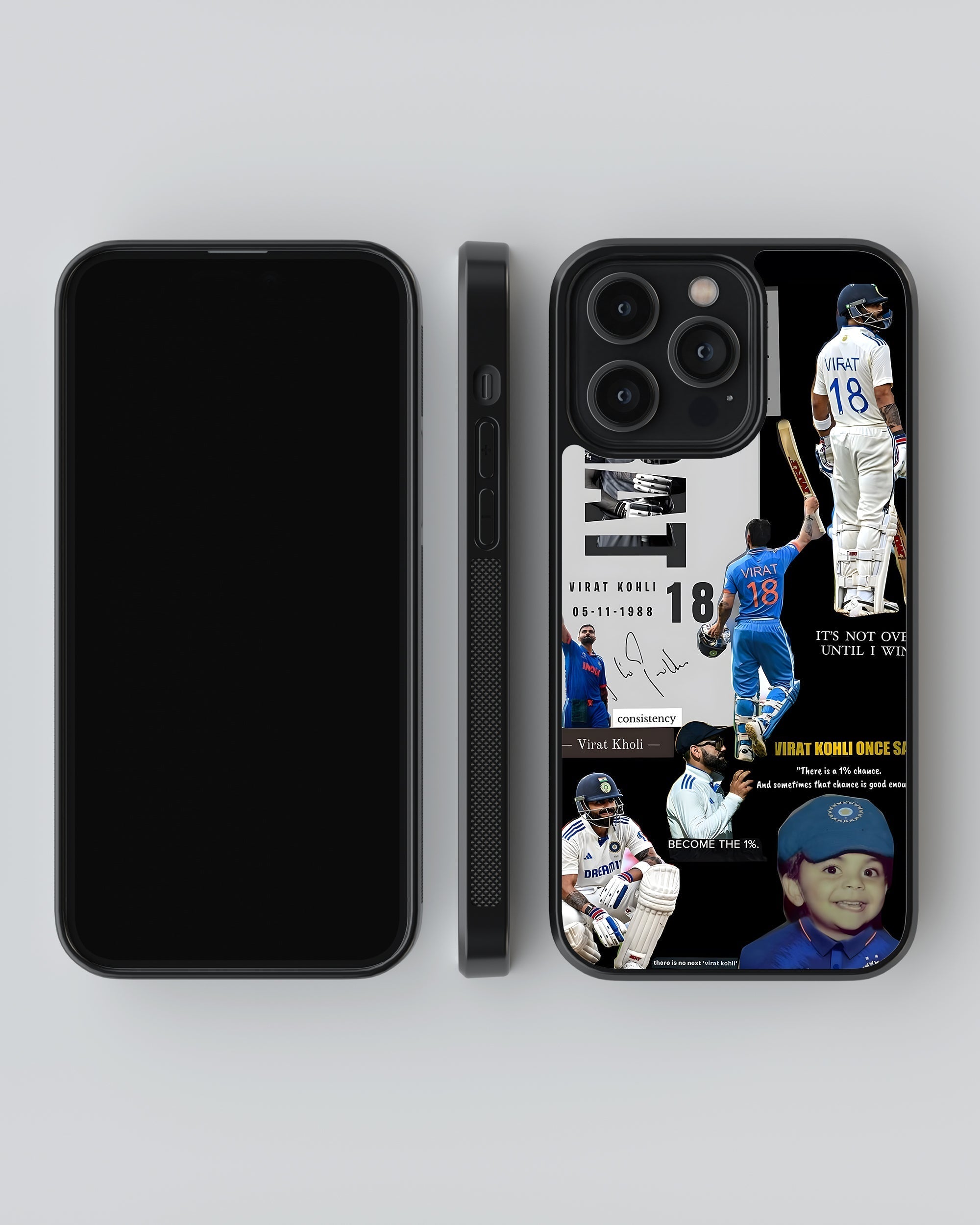 Cricket Mobile Cover (King Kohli Collage) Mobile Case by CoverMeUp - Style 4
