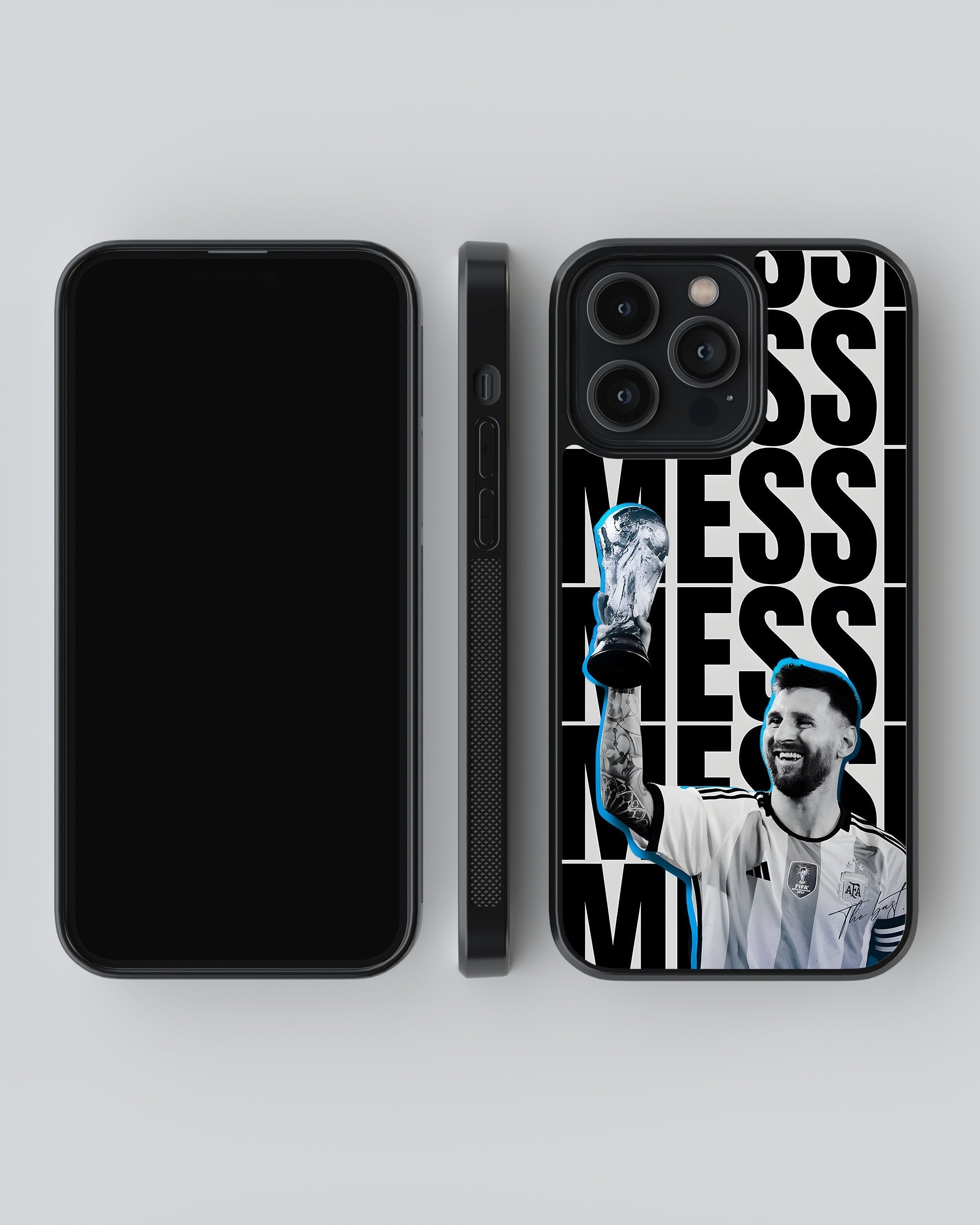 Football Mobile Cover (Messi Messi Messi) Mobile Case by CoverMeUp - Style 4