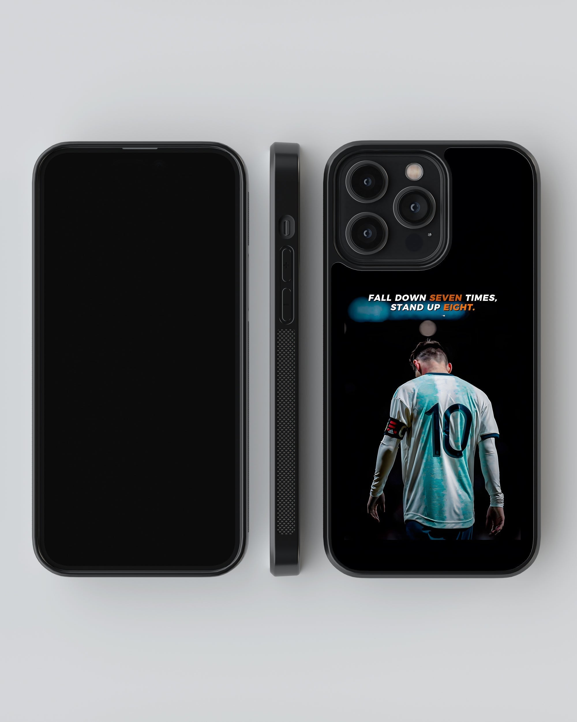 Football Mobile Cover (Never Give Up Messi) Mobile Case by CoverMeUp - Style 4