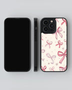 Girls Aesthetic Mobile Cover (Pink Bows) Mobile Case by CoverMeUp - Style 4
