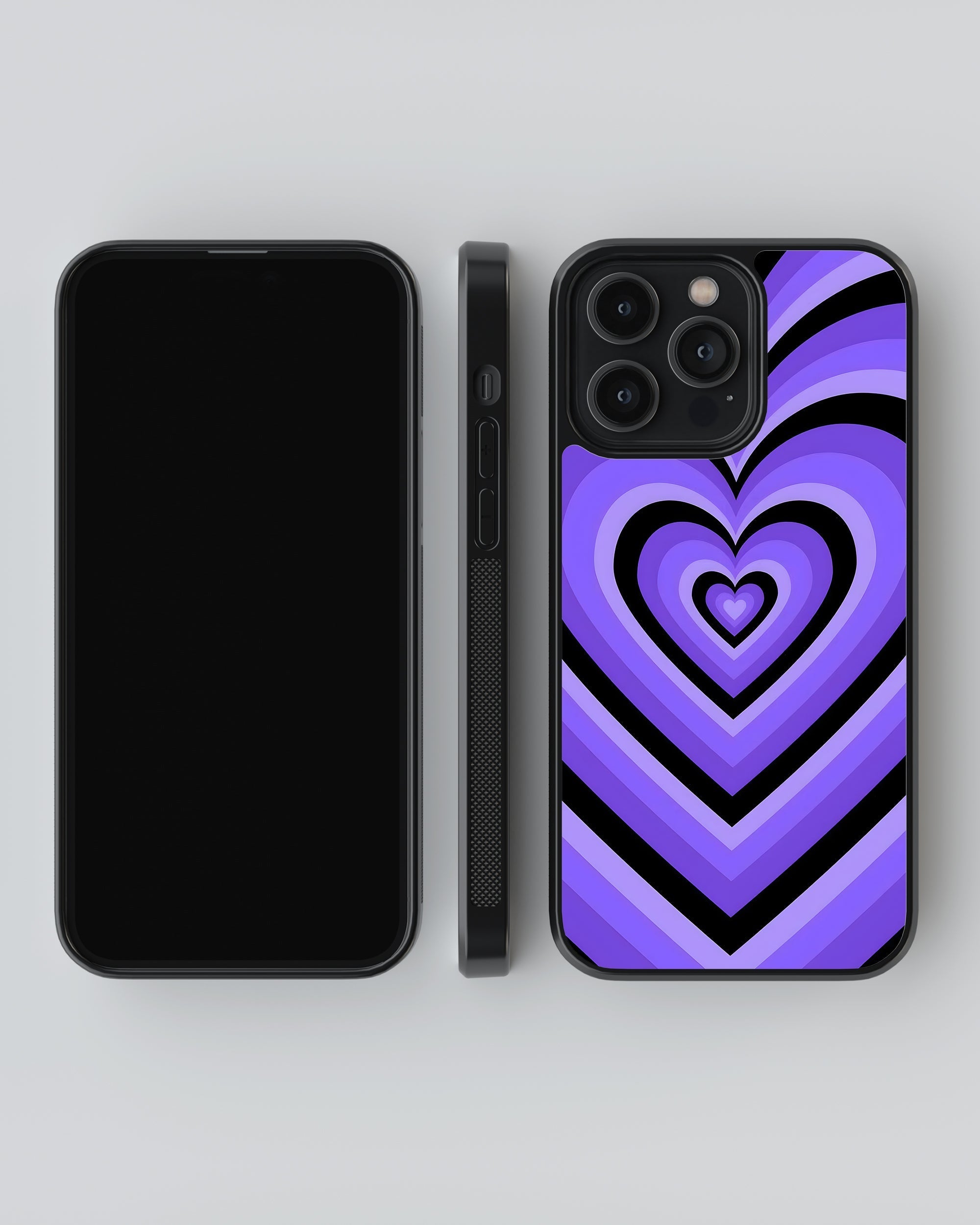 Y2K Mobile Cover (Purple Hearts) Mobile Case by CoverMeUp - Style 4
