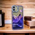 Protective Apple iPhone Back Cover - Purple Snow Mountain Print Cover for iPhone