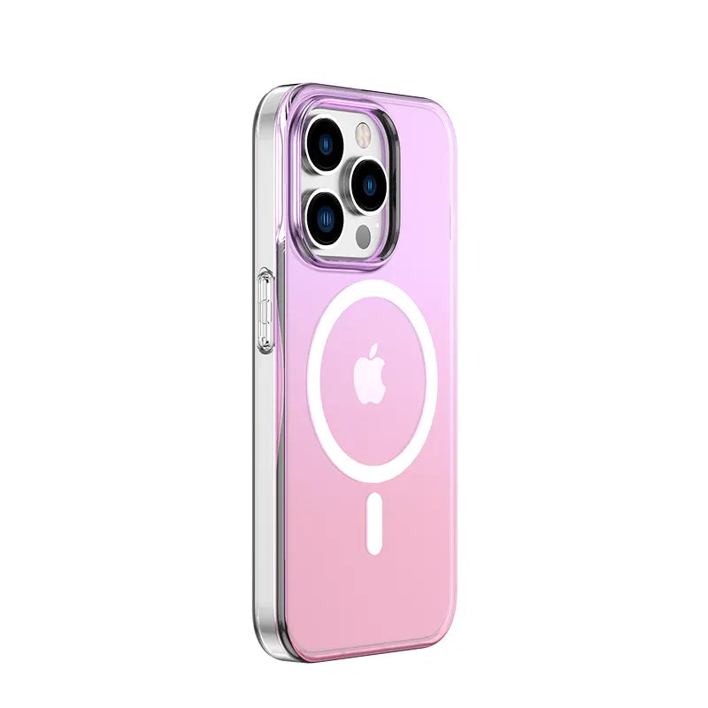 MultiColour 3D Reflection with Hydrophobic Coating Magsafe Case for iPhone 15 Pro (Light Purple)