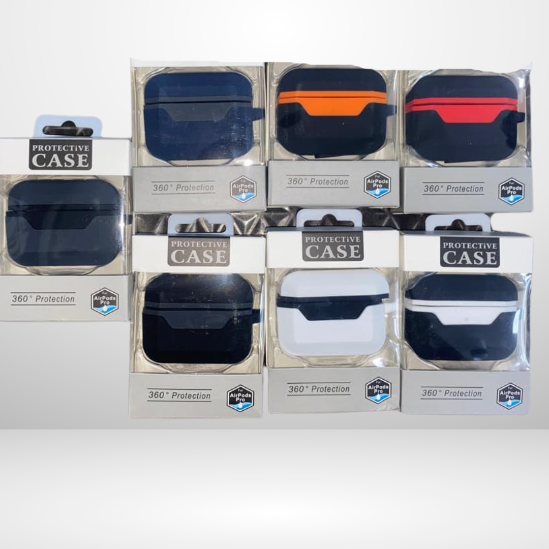 NEW HEAVY QUALITY SILICONE ARMOUR PROTECTIVE CASE for Airpods Pro Mobile Case by CoverMeUp - Style 2