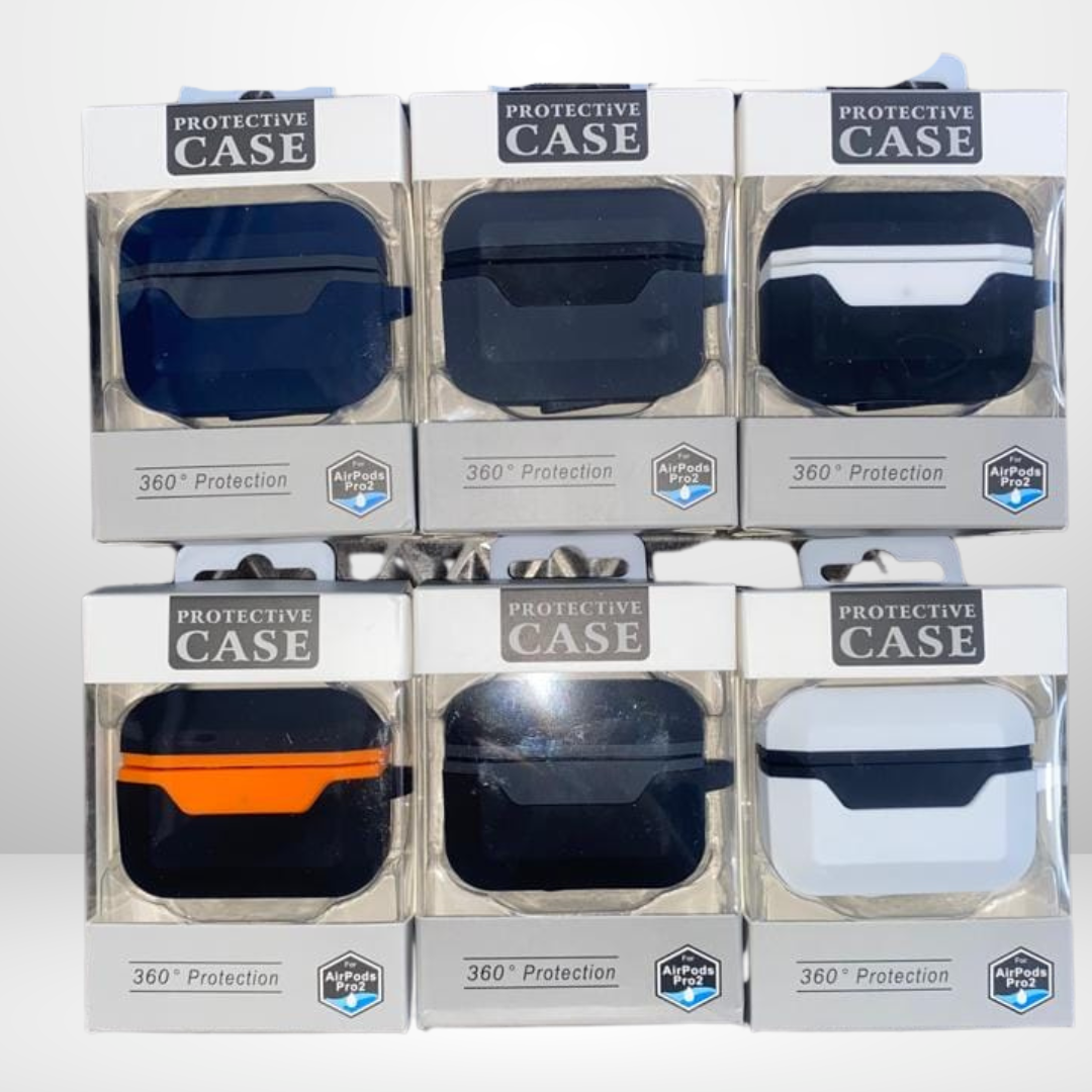 NEW HEAVY QUALITY SILICONE ARMOUR PROTECTIVE CASE for Airpods Pro 2 Mobile Case by CoverMeUp - Style 2