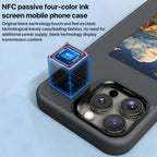 NFC DIY E-ink Screen Phone Case 16 Pro/16 Pro Max (Black) Mobile Case by CoverMeUp - Style 4