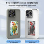 NFC DIY E-ink Screen Phone Case 16 Pro/16 Pro Max (Dark Grey) Mobile Case by CoverMeUp - Style 6