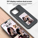 NFC DIY E-ink Screen Phone Case 16 Pro/16 Pro Max (Black) Mobile Case by CoverMeUp - Style 6