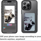 NFC DIY E-ink Screen Phone Case 16 Pro/16 Pro Max (Dark Grey) Mobile Case by CoverMeUp - Style 11