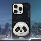 Nimmy Premium Embroidered Leather Case - NIMMY Big Eyes Series with Metal Camera Ring for the iPhone 16 series - Style 5
