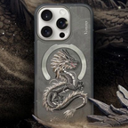 Nimmy Premium Embroidered Leather Case - NIMMY Fantasy Animal Series with Metal Camera Ring for iPhone 16 Series