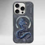 Nimmy Premium Embroidered Leather Case - NIMMY Fantasy Animal Series with Metal Camera Ring for iPhone 16 Series - Style 2