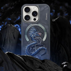 Nimmy Premium Embroidered Leather Case - NIMMY Fantasy Animal Series with Metal Camera Ring for iPhone 16 Series
