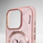 Nimmy Premium Embroidered Leather Case - NIMMY Fantasy Animal Series with Metal Camera Ring for iPhone 16 Series - Style 2