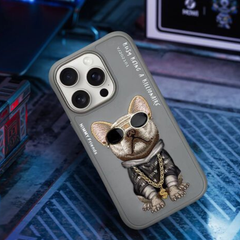 NIMMY Glasses Cool Pug Chain Series with Metal Camera Ring for the iPhone 16 series