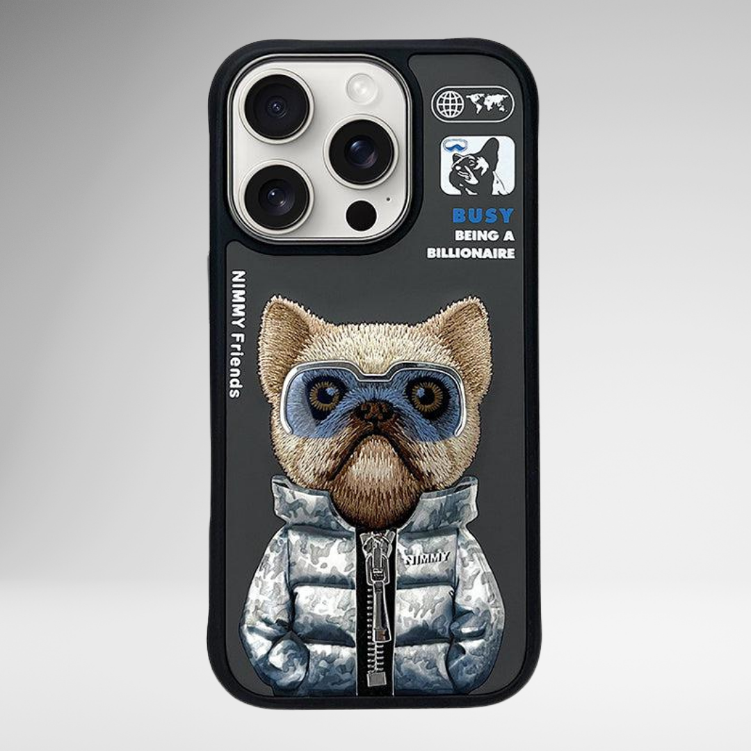 NIMMY Winter Jacket Chain Case with Metal Camera Ring For iPhone 16