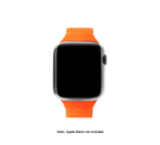 Silicon Magnetic Strap for Apple Watch 42/44/45 & 49mm (Ultra & Ultra 2) (Orange/Black) Mobile Case by CoverMeUp - Style 4