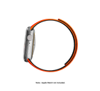 Silicon Magnetic Strap for Apple Watch 42/44/45 & 49mm (Ultra & Ultra 2) (Orange/Black) Mobile Case by CoverMeUp - Style 5