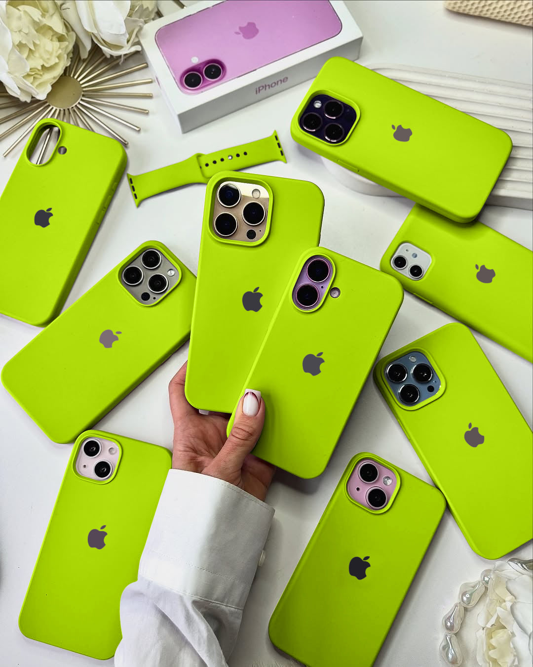 Liquid Silicon iPhone Case - Neon Lime