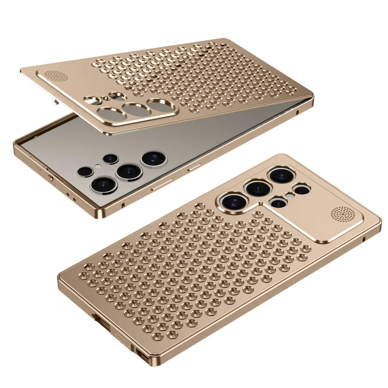 Samsung Galaxy S25 Ultra Full Metal Heat Dissipation Aluminum Cooling Case with Fragrance Aroma - Desert Mobile Case by CoverMeUp - Style 10