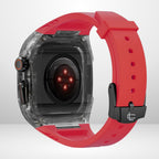 New Edition Silicone Strap Modification Kit for iWatch 44/45 MM (RED) Mobile Case by CoverMeUp - Style 4