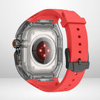 New Edition Silicone Strap Modification Kit for iWatch 44/45 MM (RED) Mobile Case by CoverMeUp - Style 3