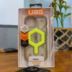 Protective Apple iPhone Back Cover - New UAG Pathfinder MagSafe Case, for iPhone 16 Series (NEON GREEN) - Style 6