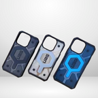 Protective Apple iPhone Back Cover - New UAG Pathfinder MagSafe Smoke Clear Case, for iPhone 15 - Style 5