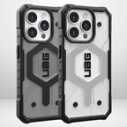Protective Apple iPhone Back Cover - New UAG Pathfinder MagSafe Smoke Clear Case, for iPhone 15 Pro/Pro Max - Style 3