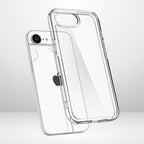 Protective Apple iPhone Back Cover - New Ultra Hybrid Back Case for iPhone 16e (Transparent Clear) - Style 3