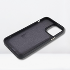 Nimmy Premium Embroidered Leather Case - Nimmy 3D Pug Leather Mobile Case for iPhone 13/14 Pro (Black) - Style 3