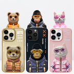 Nimmy Premium Embroidered Leather Case - Nimmy Cool winter Jacket & 3D Embroidery Case for iPhone 14 Pro - Style 5