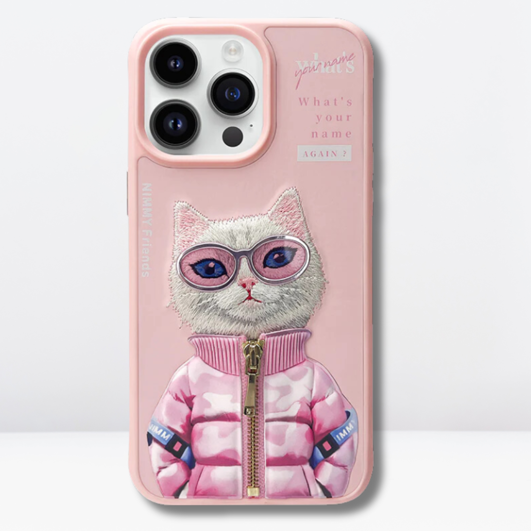 Nimmy Cool winter Jacket & 3D Embroidery Case for iPhone 14 Pro