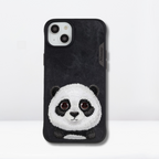 Nimmy Premium Embroidered Leather Case - Nimmy Premium Big Eyes Back Case for iPhone 15/Pro/Pro Max - Style 4