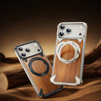 Protective Apple iPhone Back Cover - Auriglo Walnut Lens Protection - iPhone Case - Style 18