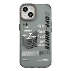 OFF-WHITE Style Designer Case for iPhone – Trendy Shockproof Back Cover