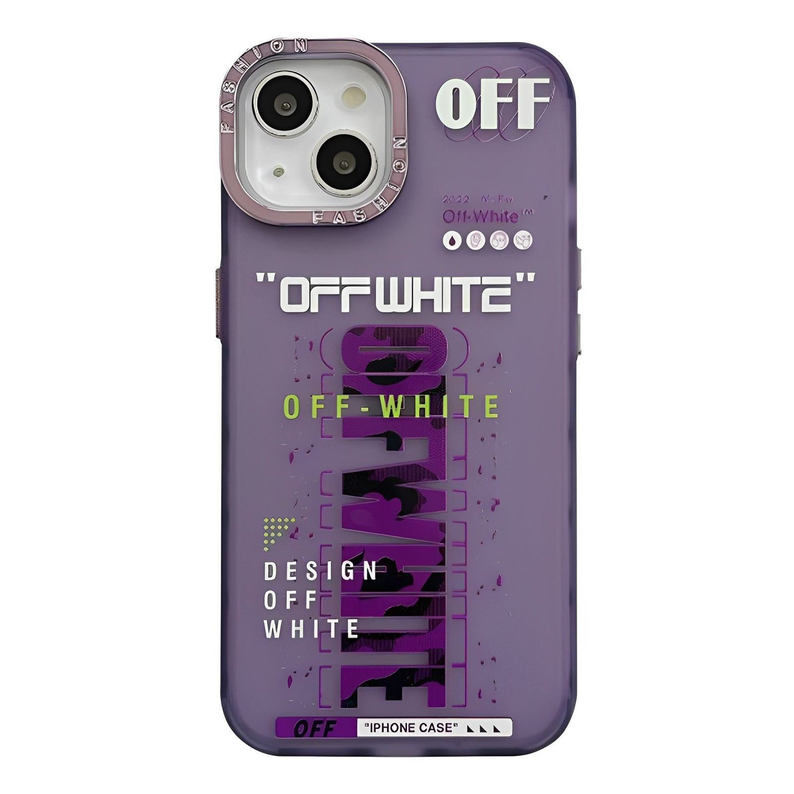 OFF-WHITE Style Designer Case for iPhone – Trendy Shockproof Back Cover