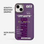 Protective Apple iPhone Back Cover - OFF-WHITE Style Designer Case for iPhone – Trendy Shockproof Back Cover - Style 6