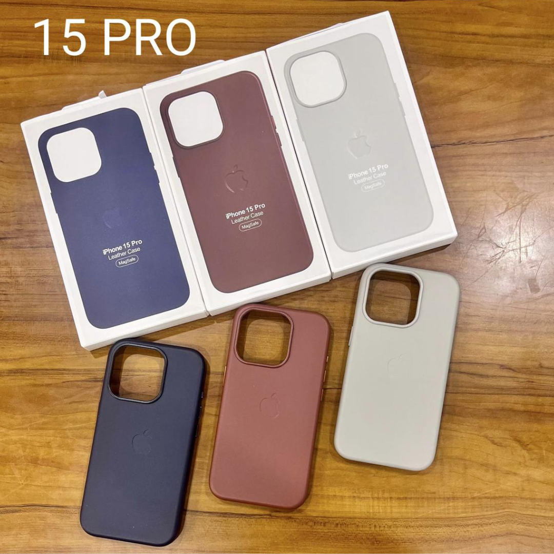 OG Leather Magsafe Case with IC Working for iPhone 15 Pro