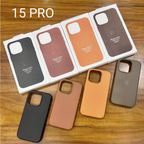 Protective Apple iPhone Back Cover - OG Leather Magsafe Case with IC Working for iPhone 15 Pro