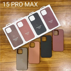 Protective Apple iPhone Back Cover - OG Leather Magsafe Case with IC Working for iPhone 15 Pro Max