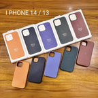Protective Apple iPhone Back Cover - OG Leather Magsafe Case with IC Working for iPhone 13/14